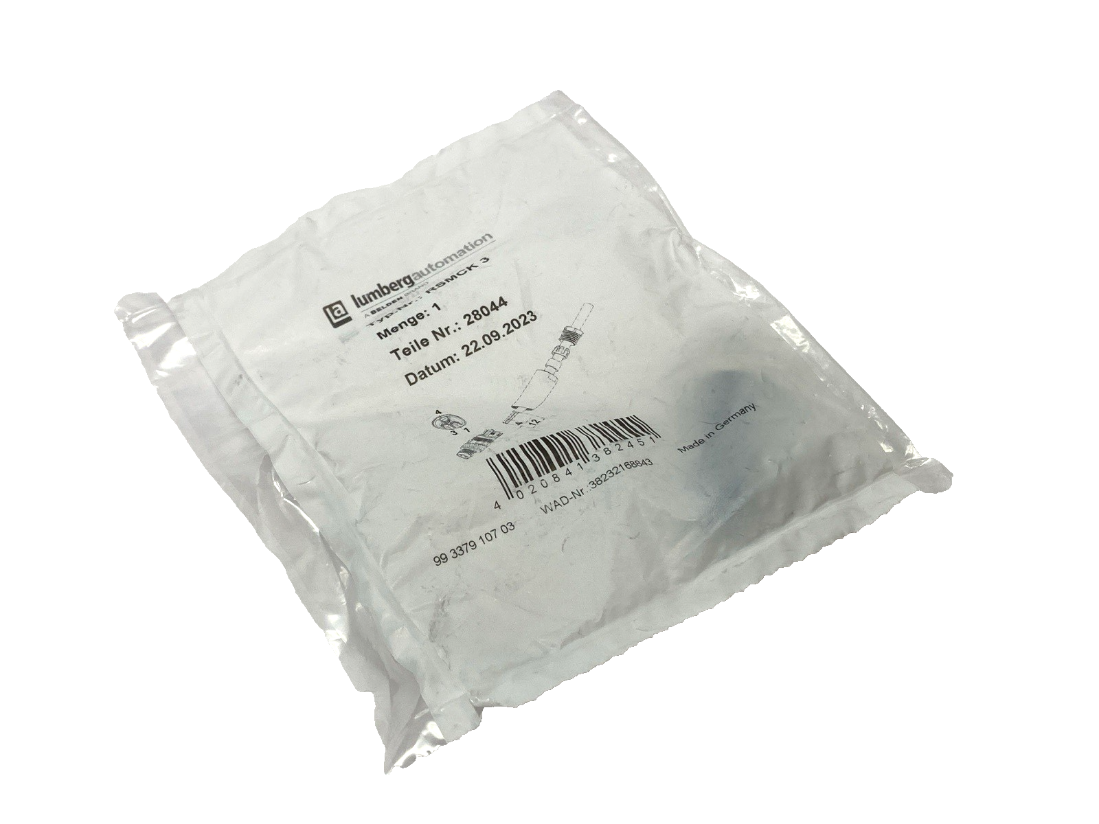 Lumberg Automation RSMCK 3 Connector 3-Pole M8 28044 - Maverick Industrial Sales