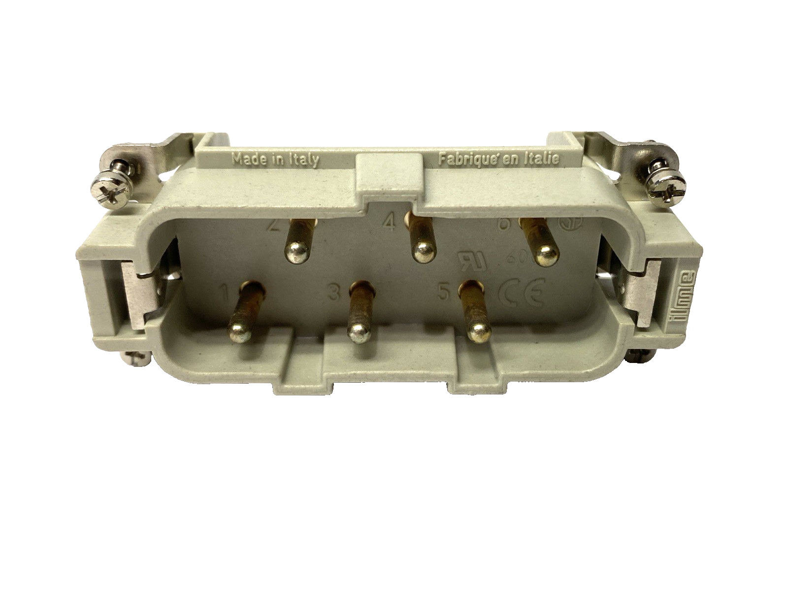 ILME CPM-06 Male Rectangular Insert 6-Pin w/ MHO-16.25 Connector Hood M25 Entry - Maverick Industrial Sales