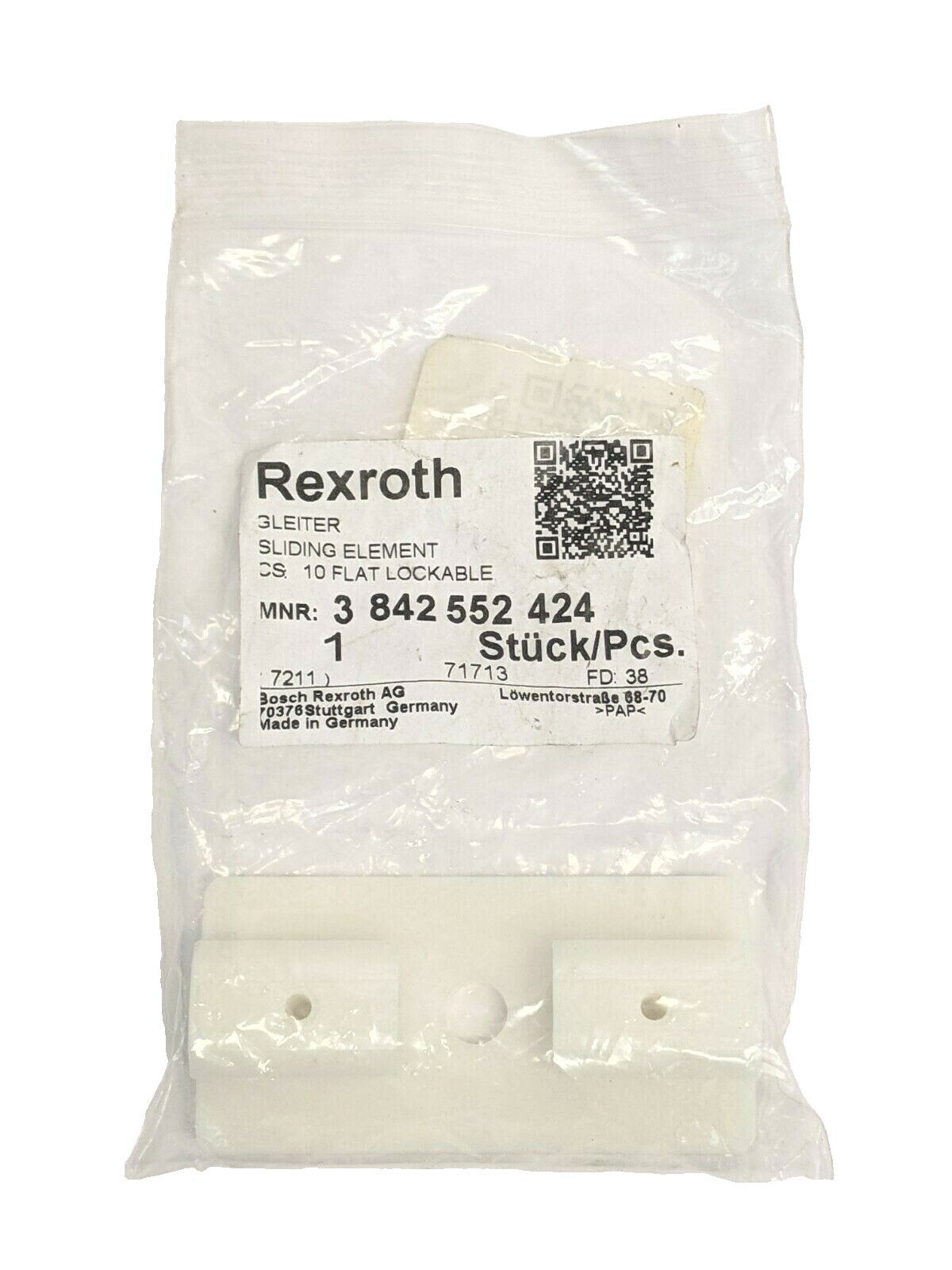 Bosch Rexroth 3842552424 Sliding Element 10 Flat Lockable - Maverick Industrial Sales
