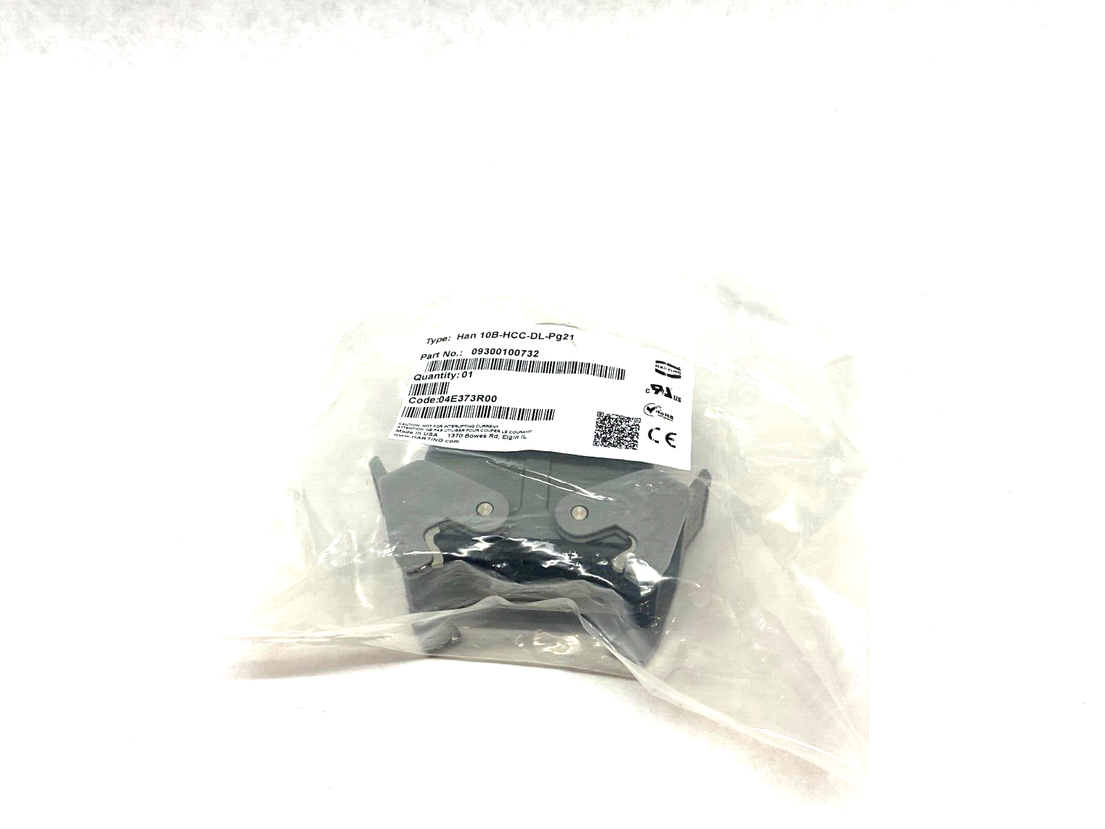 Harting 09300100732 Heavy Duty Hood Coupler Han 10B-HCC-DL-Pg21 - Maverick Industrial Sales