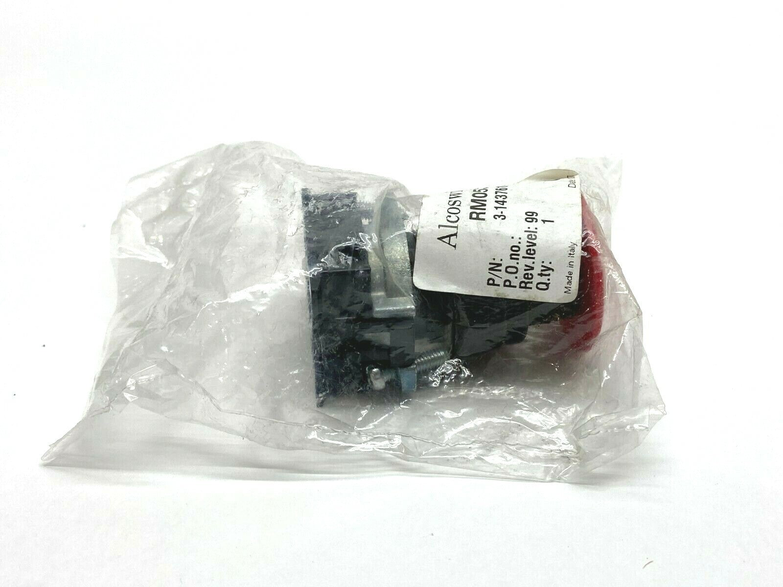 TE Connectivity 3-1437614-8 Red Emergency Operator Switch - Maverick Industrial Sales