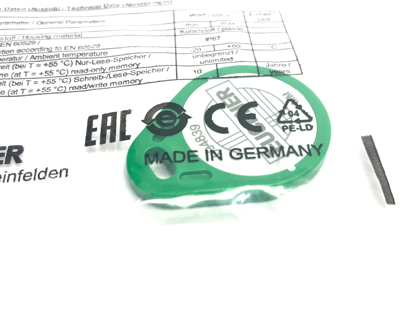 Euchner EKS-A-K1GNWT32-EU Electronic Key Read/Write 094839 - Maverick Industrial Sales