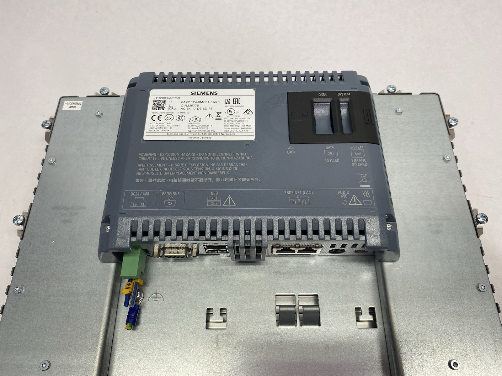 Siemens 6AV2124-0MC01-0AX0 SIMATIC HMI TP1200 Comfort Panel, Touch Op. 12" TFT - Maverick Industrial Sales
