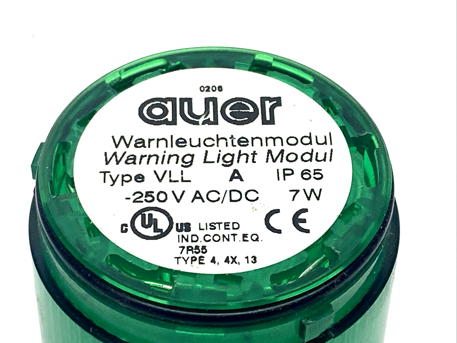 Auer 750006900 type VLL Steady Beacon Light Module, Green 0206, 750 006 900 - Maverick Industrial Sales