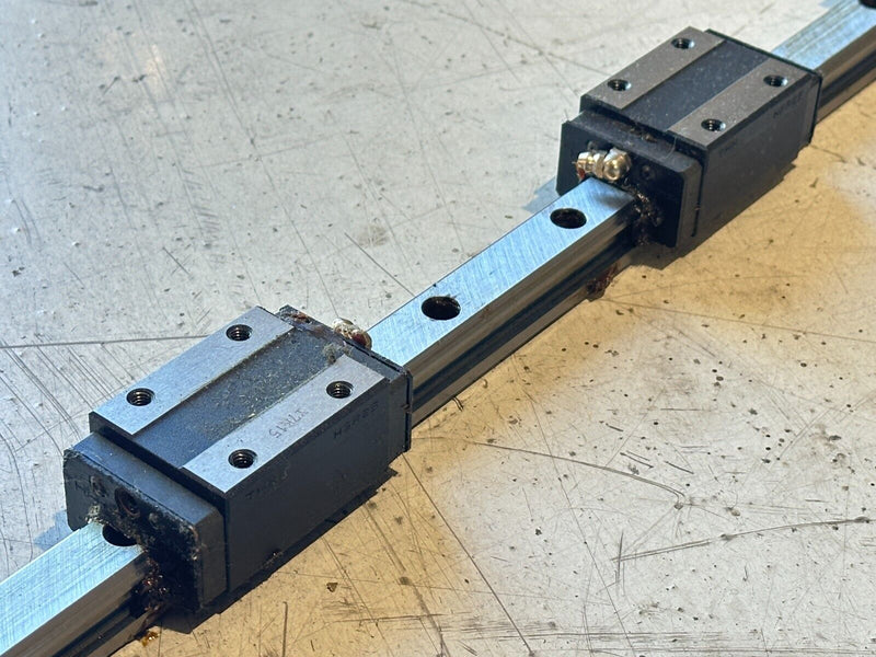 THK HSR25C4+1600L HSR Linear Guide Rail With 4 Blocks 1600mm Length - Maverick Industrial Sales