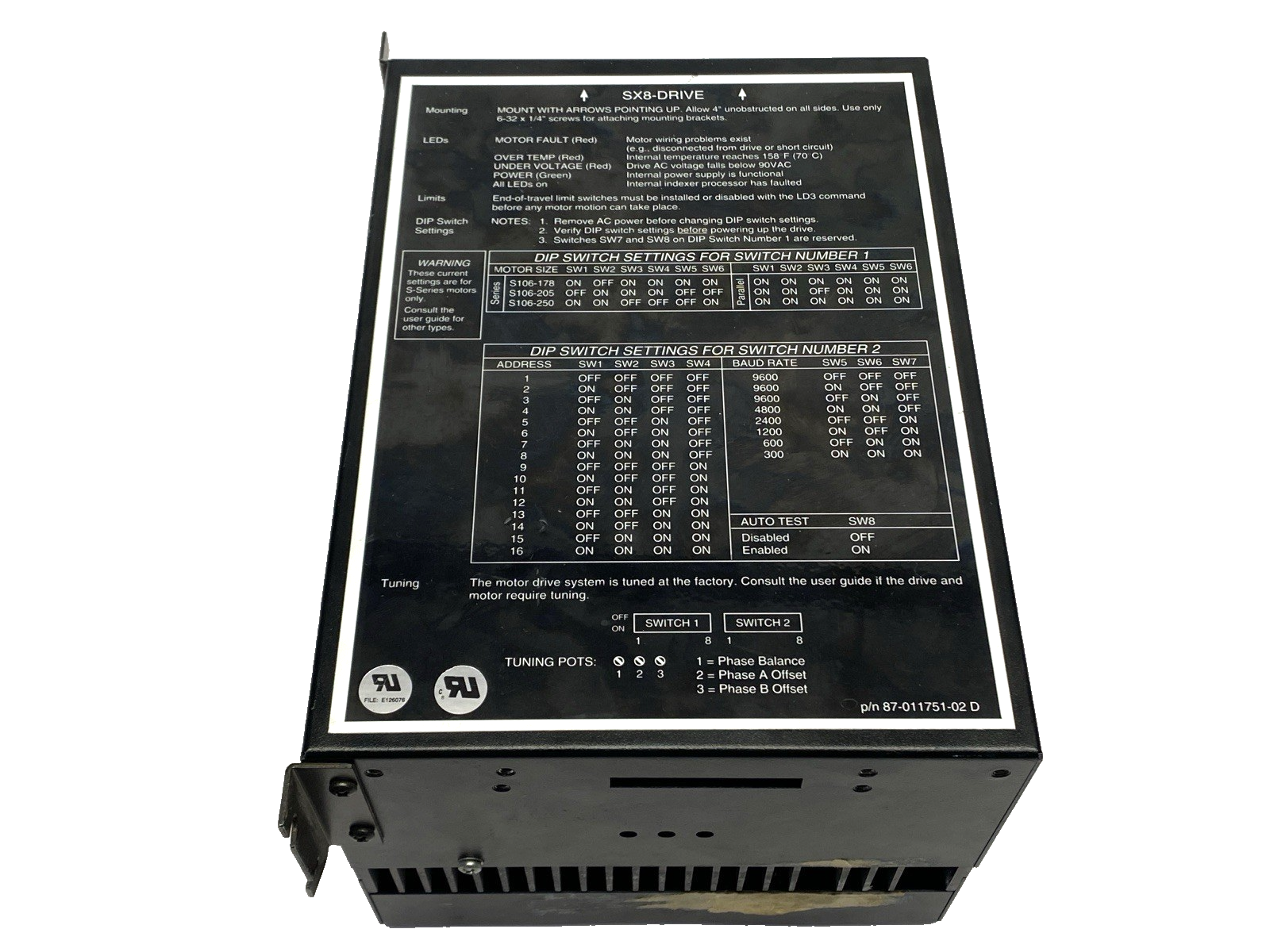 Parker 87-011751-02 Compumotor Microstep Servo Drive Indexer SX8 S Series - Maverick Industrial Sales