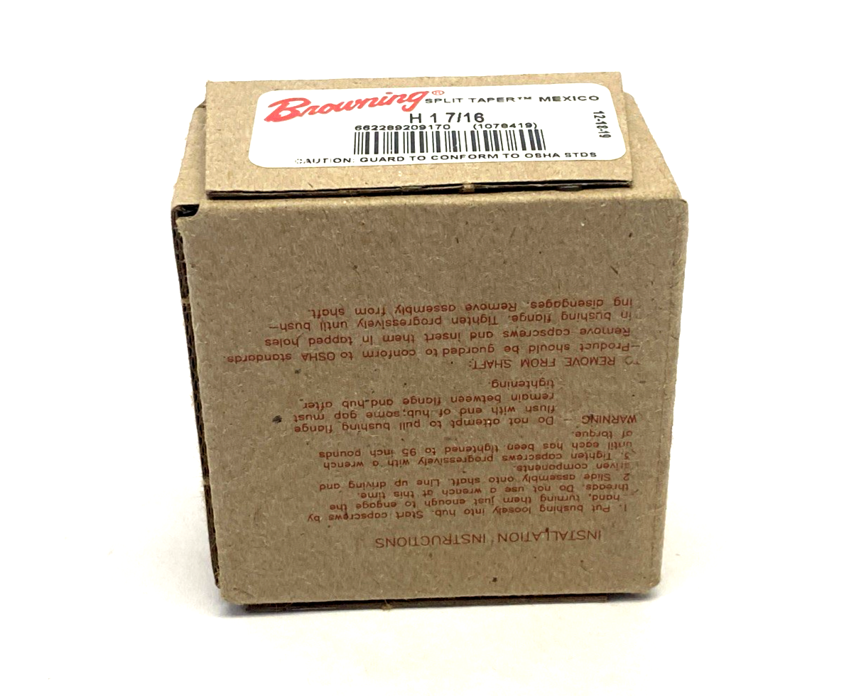 H 1 7/16 | Browning Split Taper Bushing 1-7/16" Bore 2-1/2" Flange - New - Maverick Industrial Sales