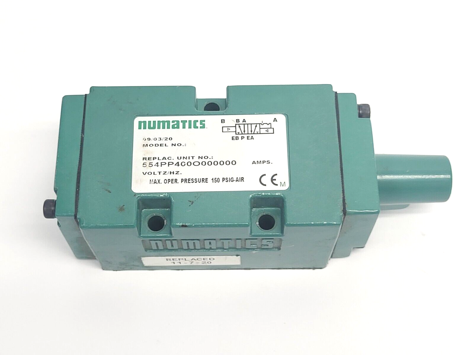 554PP400O000000 | Numatics Pneumatic Pilot Valve - Used - Maverick Industrial Sales
