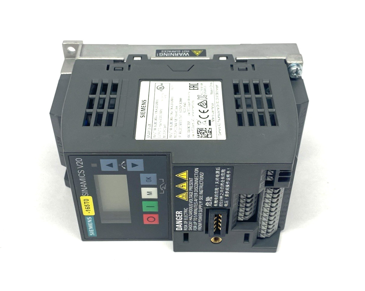 Siemens 6SL3210-5BB13-7BV1 SINAMICS V20 200-240V 1AC 0.37 kW - Maverick Industrial Sales
