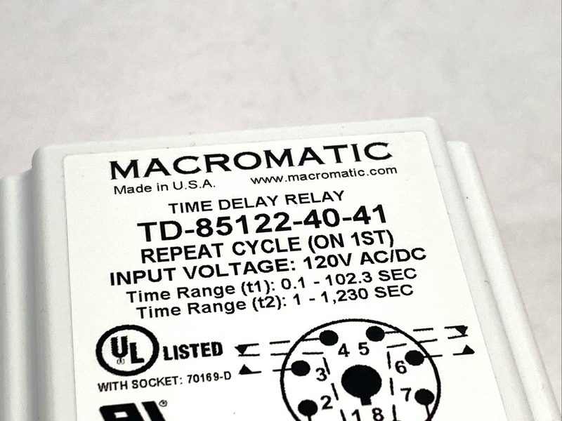 Macromatic TD-85122-40-41 Time Delay Relay - Maverick Industrial Sales