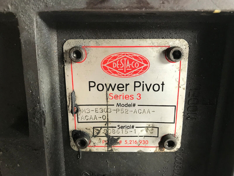 Destaco PM3-E303-P52-ACAA-ACAA-0 Power Pivot Unit Series 3, pneumatic clamp - Maverick Industrial Sales