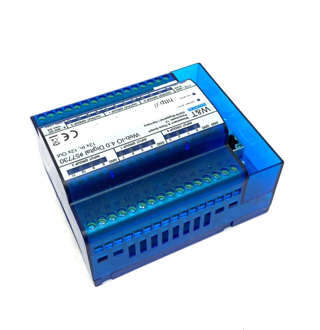 W&T Wiesemann & Theis 57730 Web-IO 4.0 Digital 12xIn, 12xOut Module - Maverick Industrial Sales