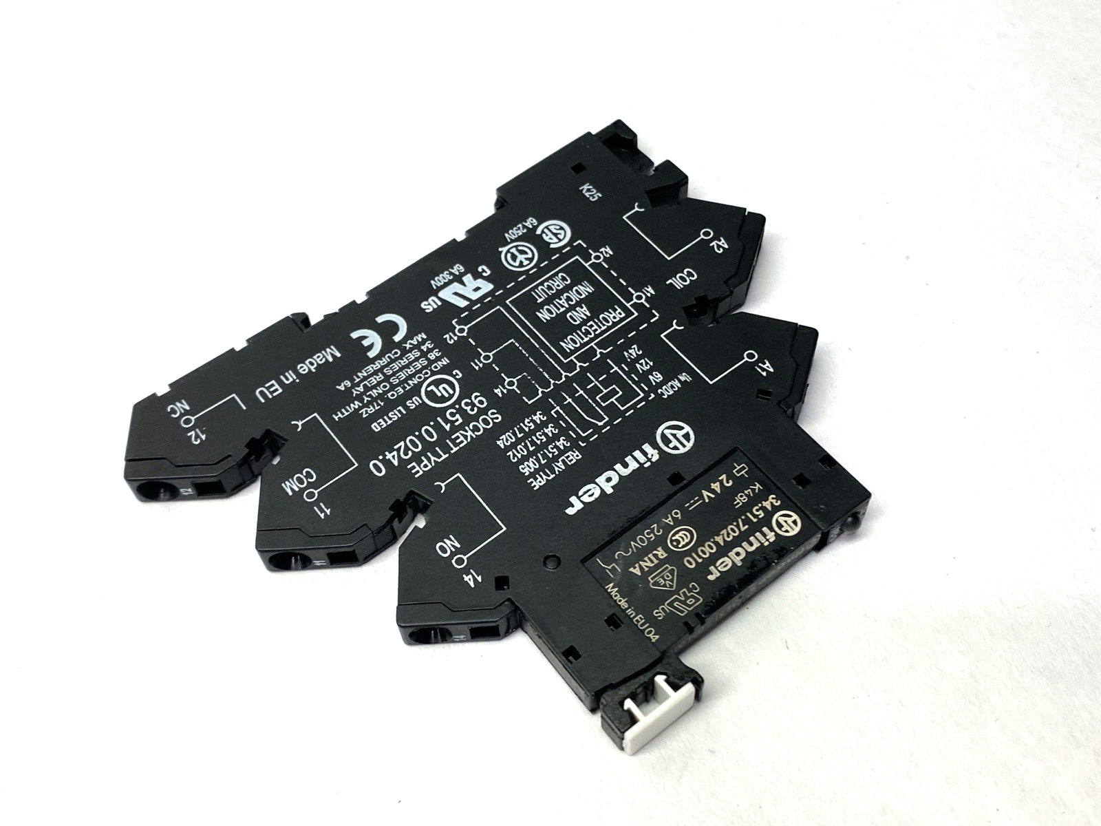 95.51.0.024.0 | Finder Relay Socket w/ 34.51.7.024.0010 Relay - New – Open box - Maverick Industrial Sales
