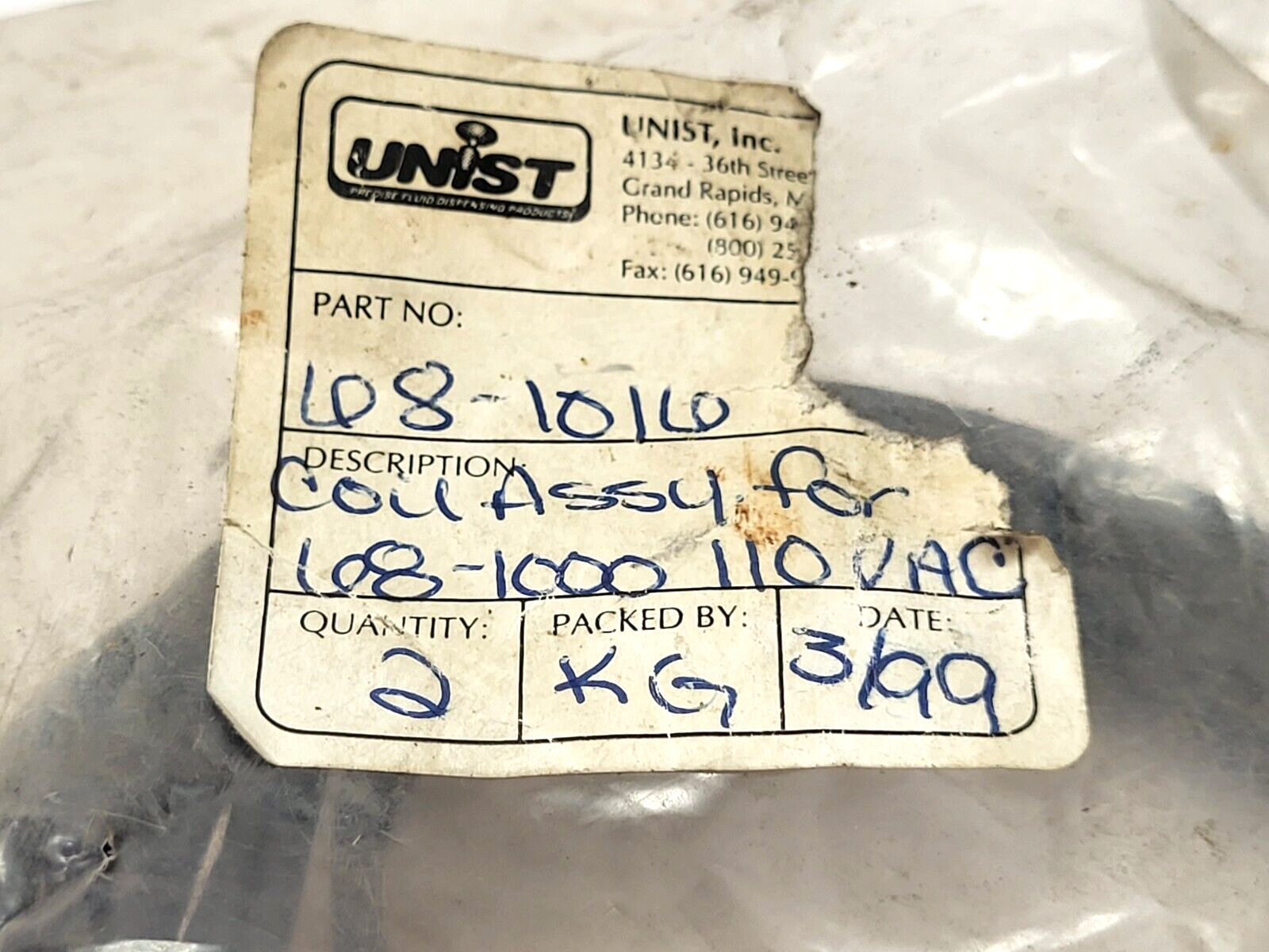 Unist 68-1016 Solenoid Coil LOT OF 2 - Maverick Industrial Sales
