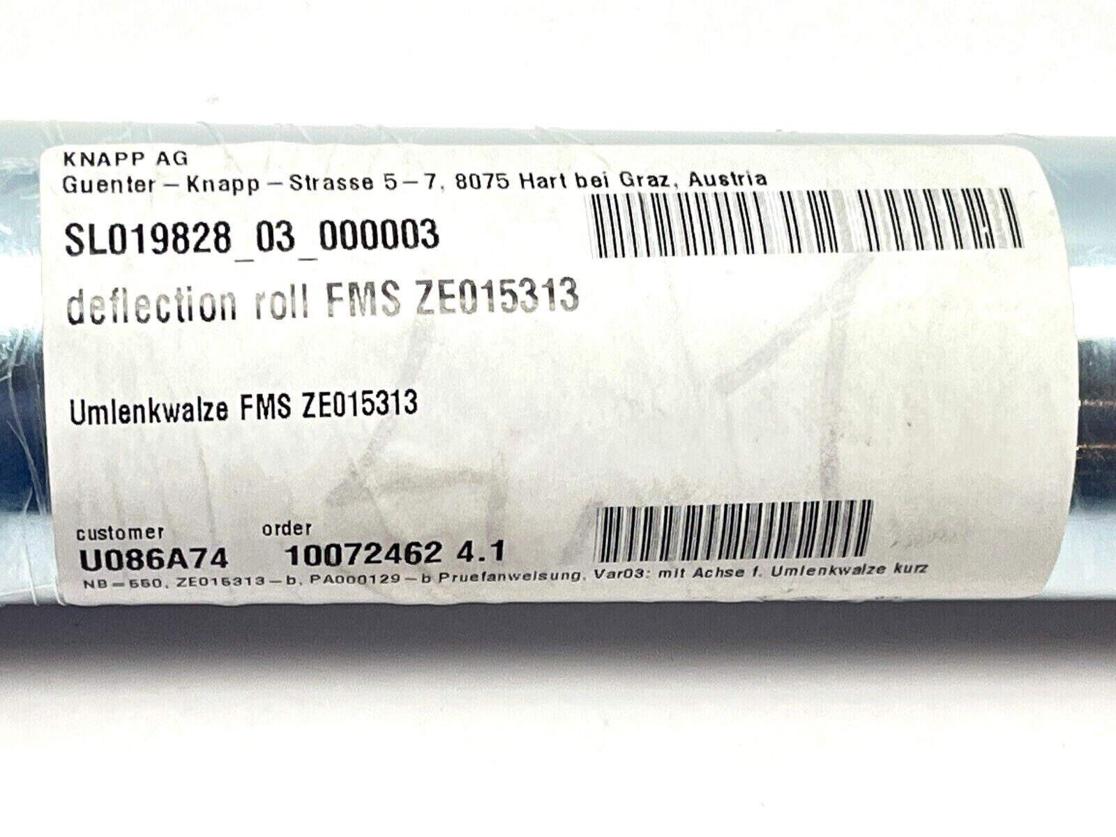 Knapp ZE015313 FMS Deflection Roll SL019828_03_000003 - Maverick Industrial Sales