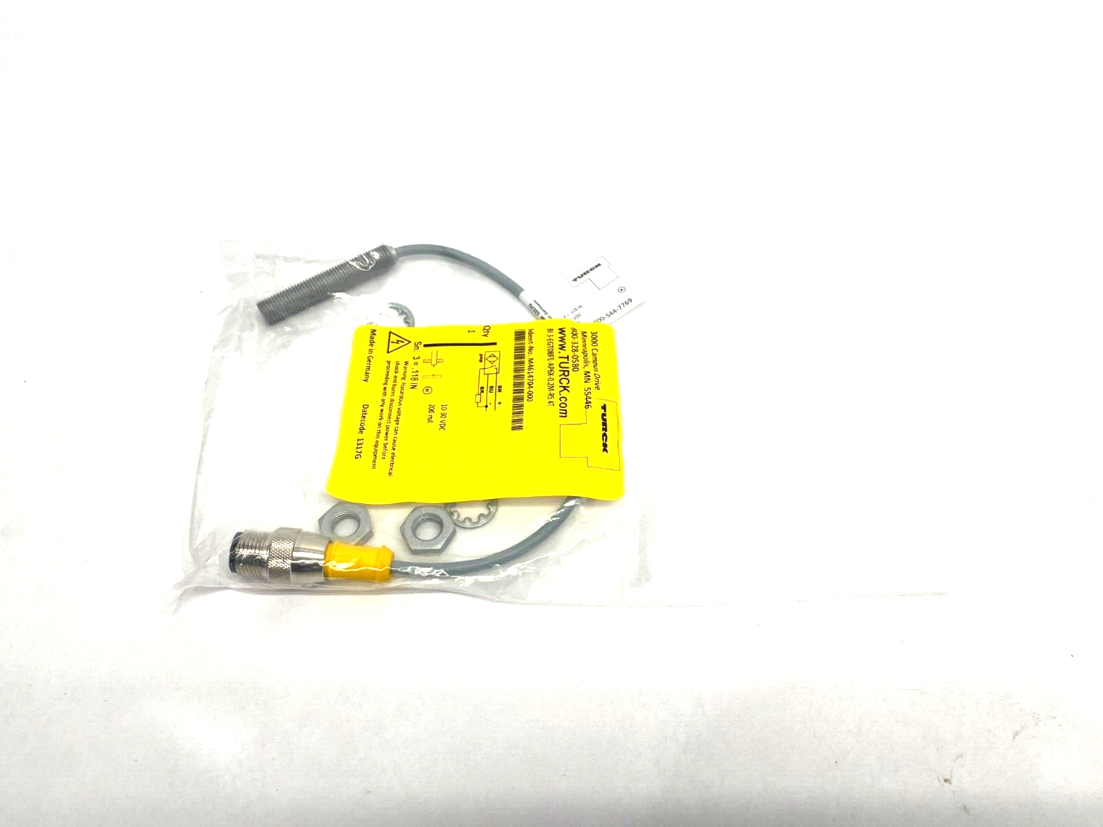 Turck BI 3-EGT08FE-AP6X-0.2M-RS 4T Proximity Sensor 10-30VDC M4614704-000 - Maverick Industrial Sales