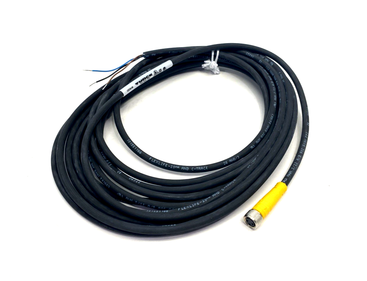 U2516-46 | Turck PKG 3M-5/S90/S101 Cordset M8 Female 3-Pin Straight To Leads 5m - New – Open box - Maverick Industrial Sales