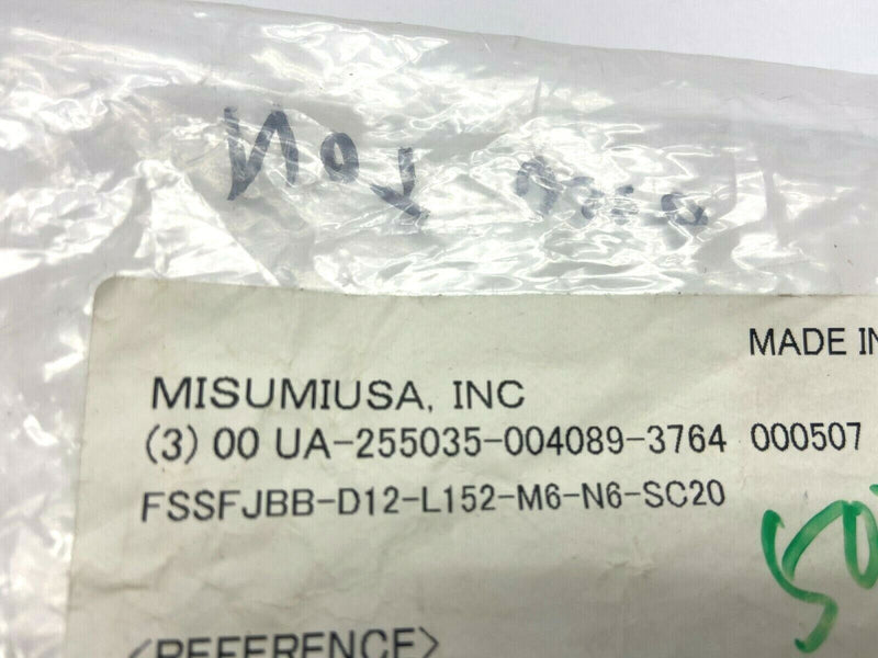 Misumi FSSFJBB-D12-L152-M6-N6-SC20 Linear Shafts Stainless Steel 152 x 12mm - Maverick Industrial Sales