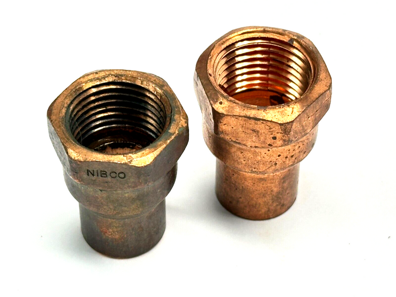 1/2" Female Adapter Fitting C x F Copper LOT OF 2 - Maverick Industrial Sales