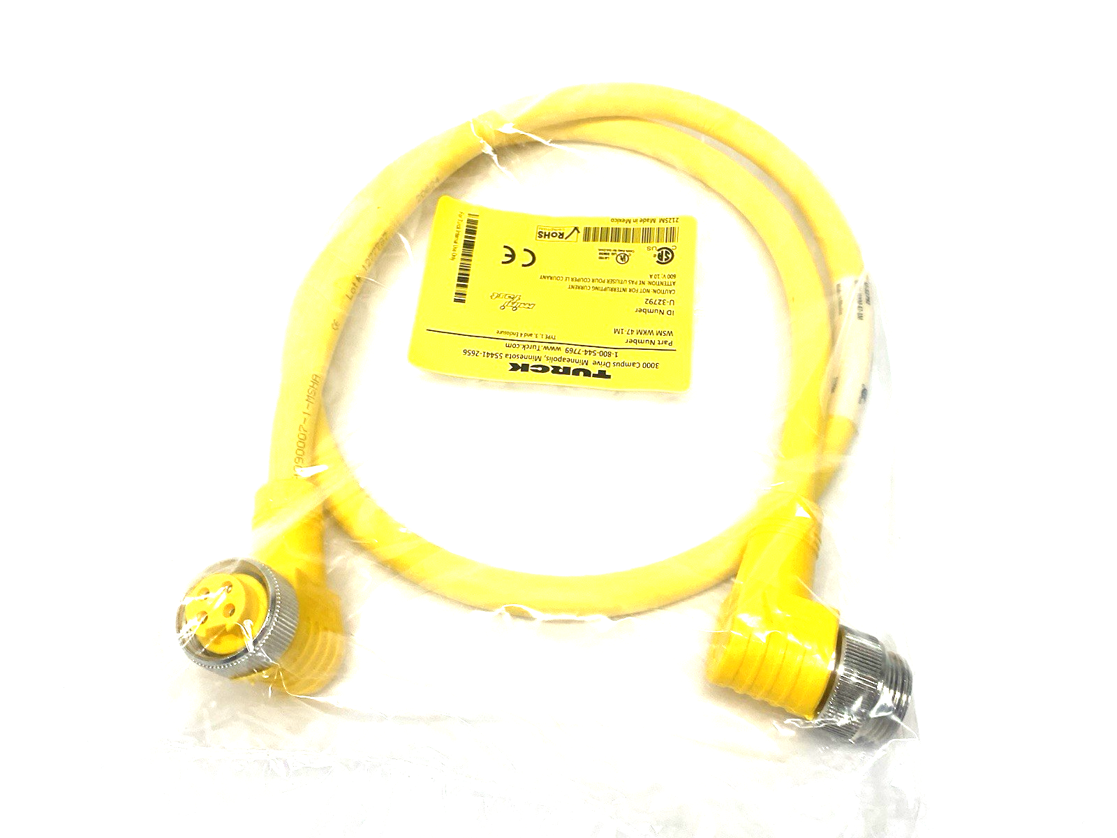 WSM WKM 47-1M | Turck Minifast Double Ended Power Cable U-32792 - New - Maverick Industrial Sales