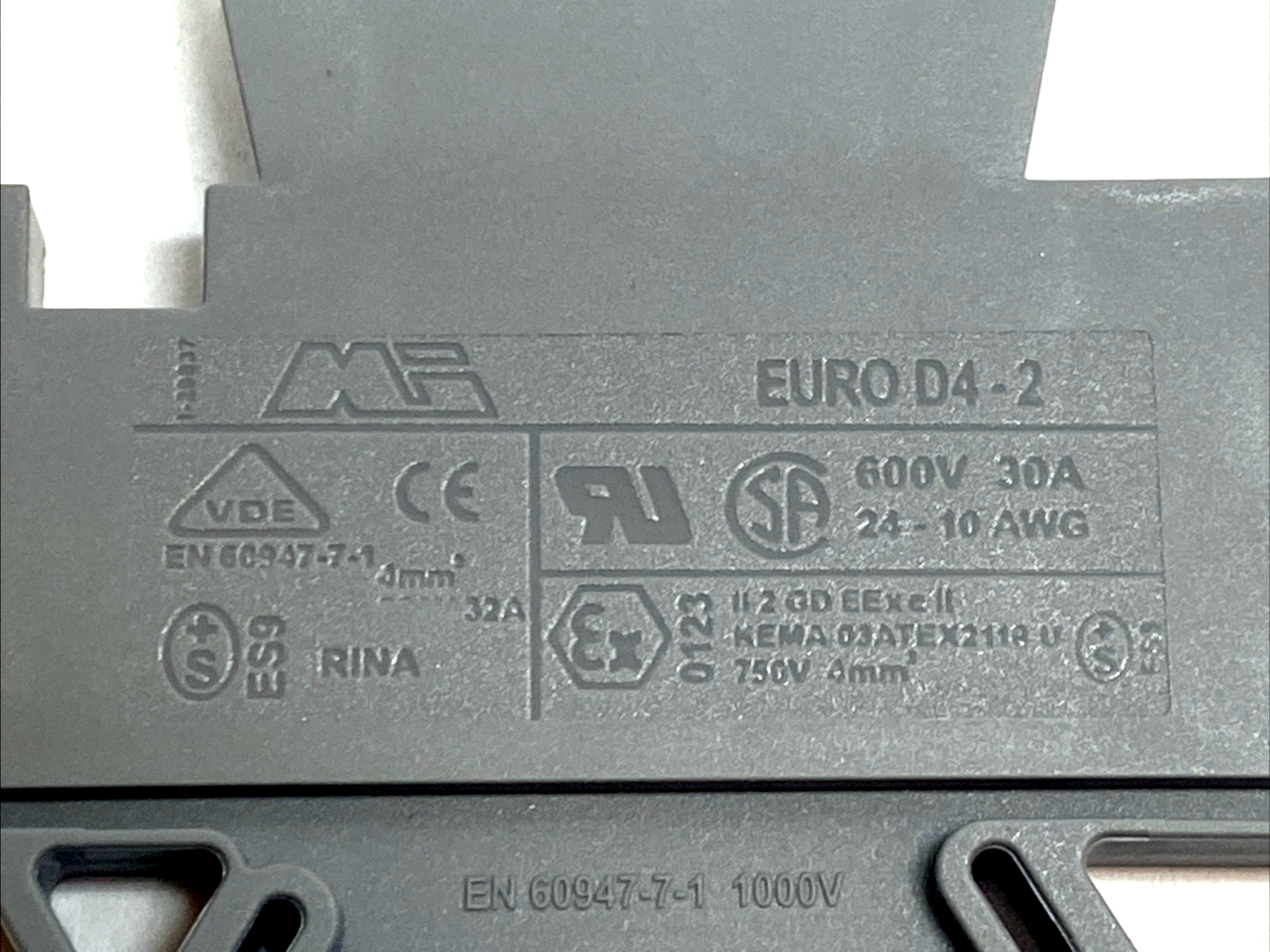 Euro D4-2 | Morsettitalia DIN Rail Terminal Block LOT OF 2 - Used - Maverick Industrial Sales