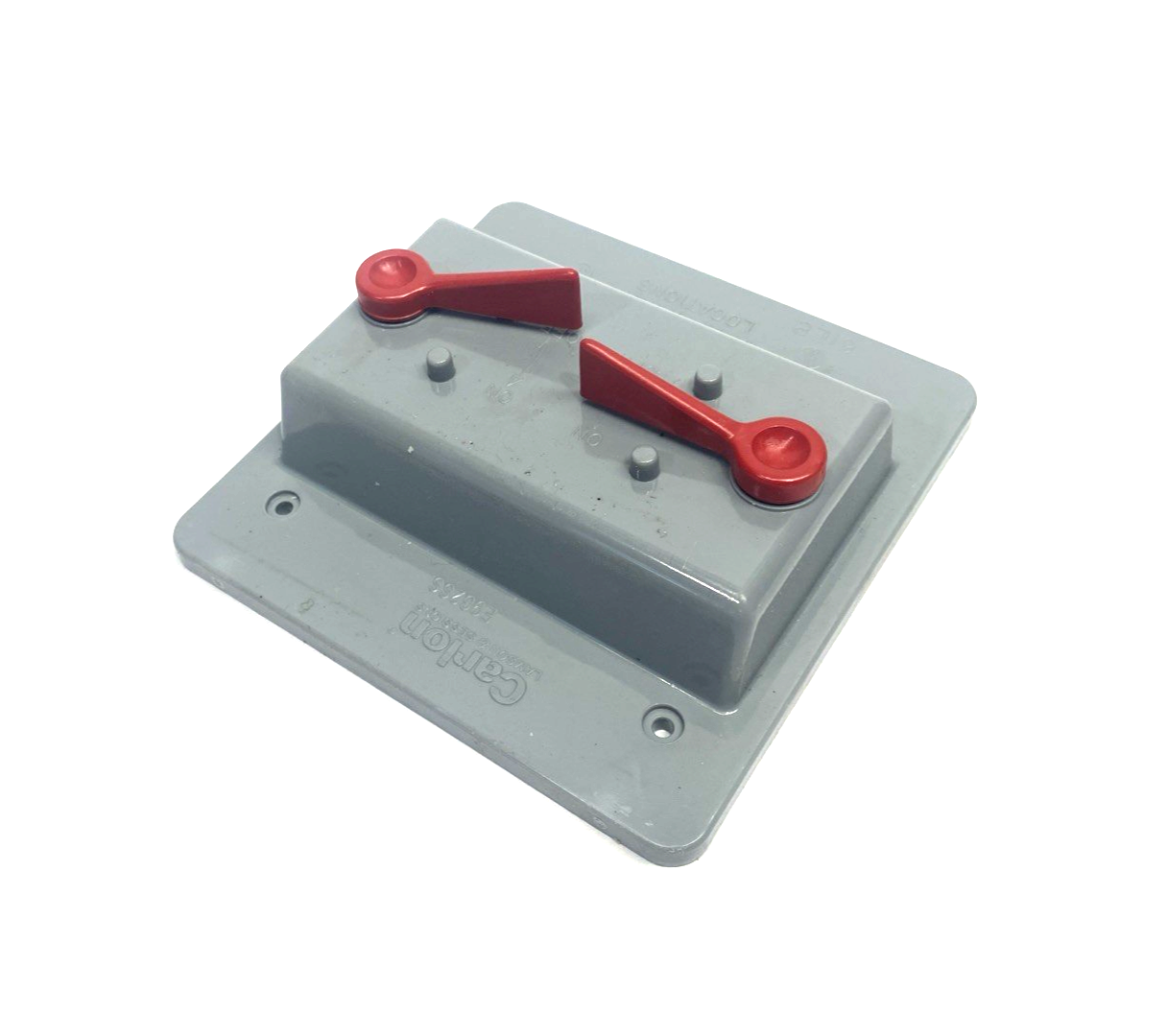 Carlon E9G2SSN 2-Gang Double Toggle Weather-Proof Cover, Gray - Maverick Industrial Sales