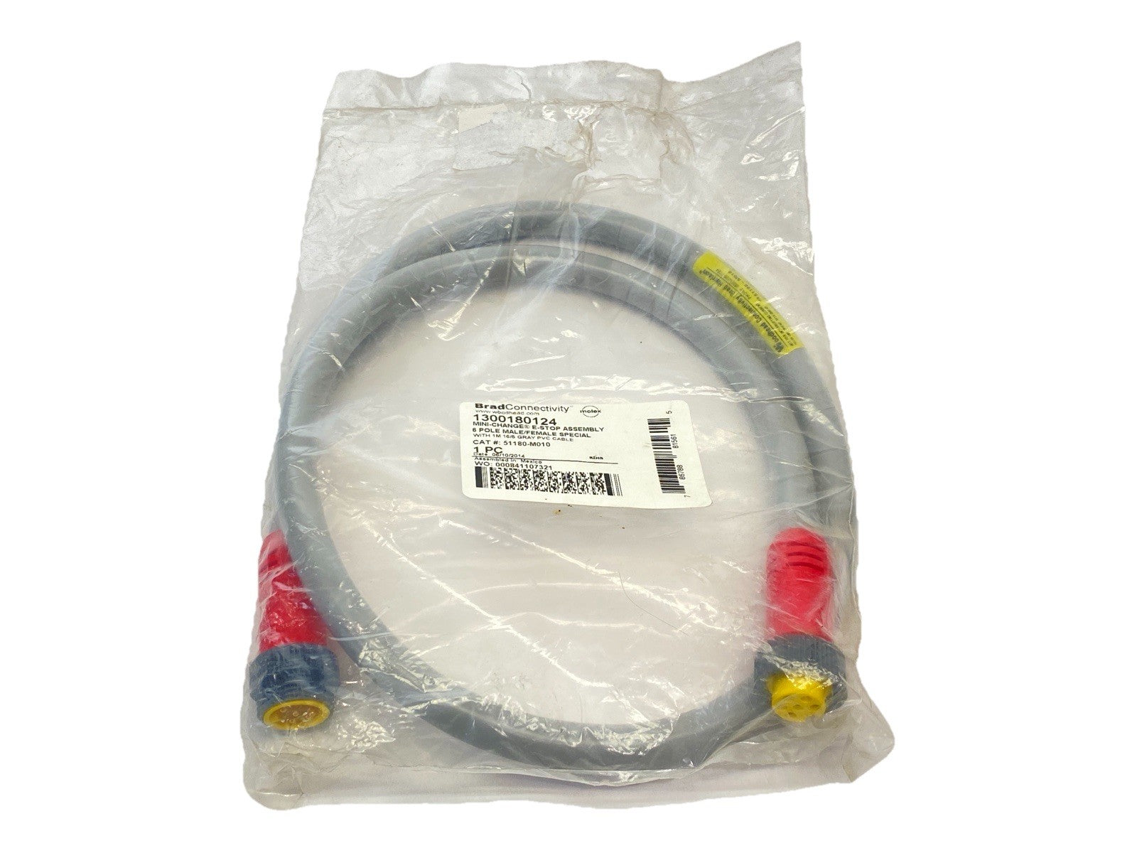 Molex Brad Connectivity 1300180124 Mini-Change E-Stop Cable Assembly 51180-M010 - Maverick Industrial Sales