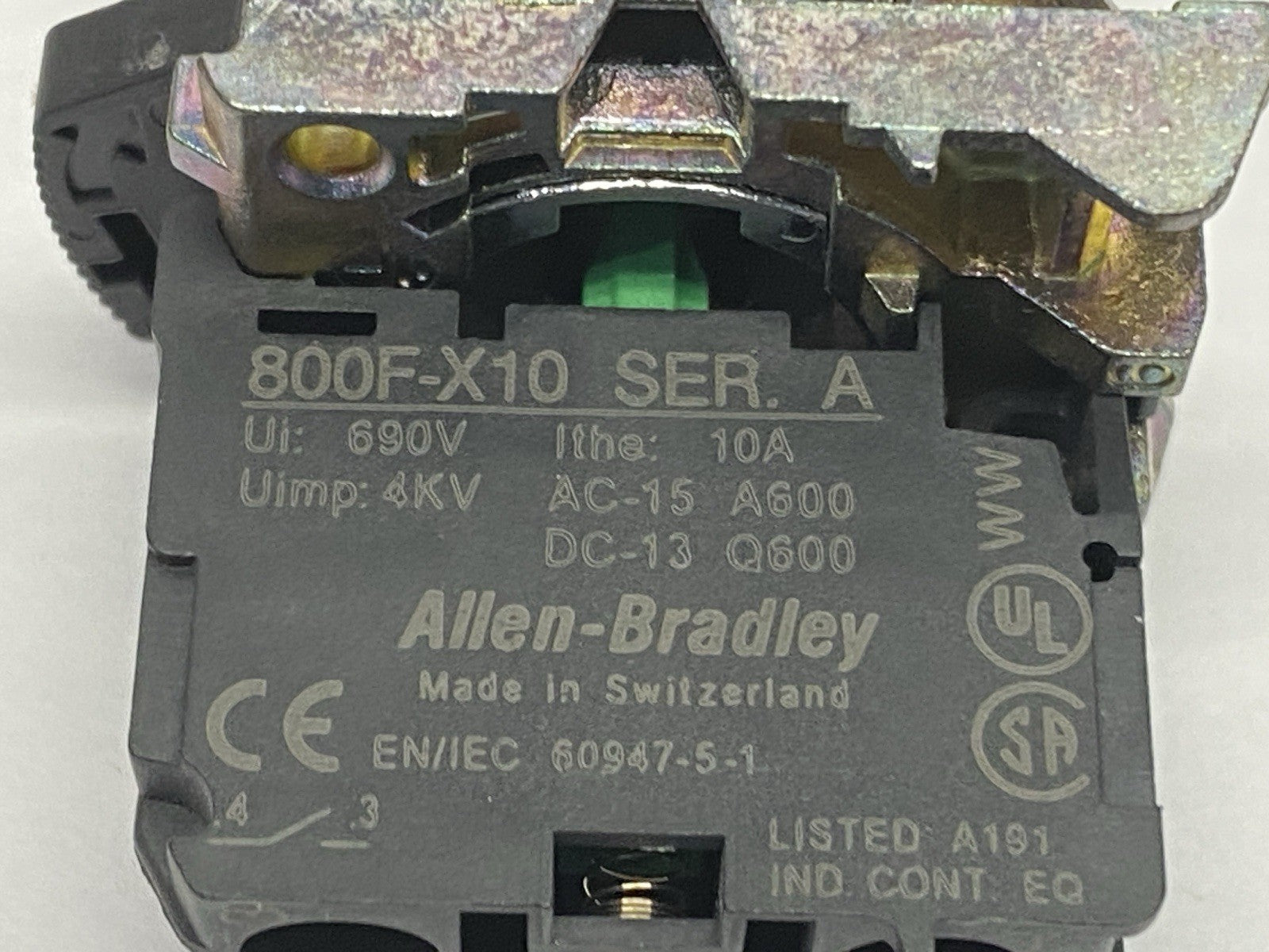 800FM-G2MX10 | Allen Bradley 22mm Momentary Guarded Push Button Black - Used - Maverick Industrial Sales