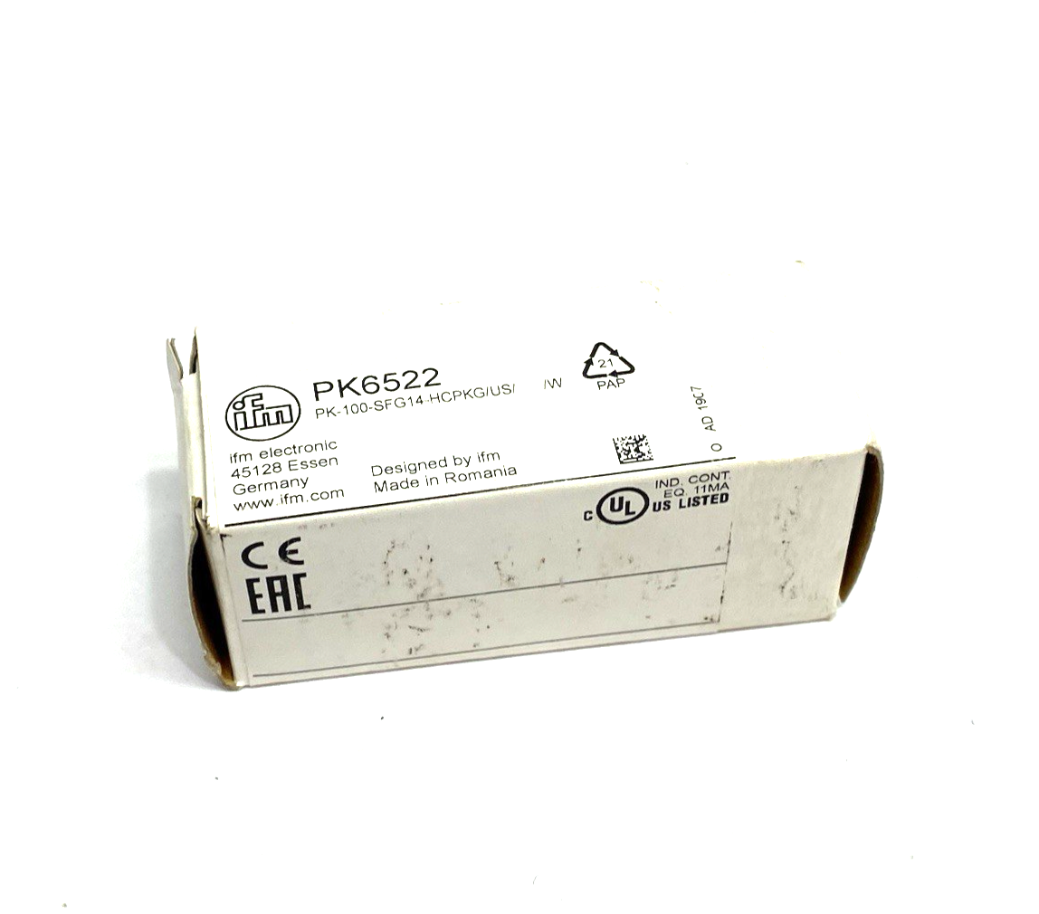 PK6522 | Ifm Pressure Switch with Intuitive Switch Point PK-100-SFG14-HCPKG/US/ /W - New – Open box - Maverick Industrial Sales