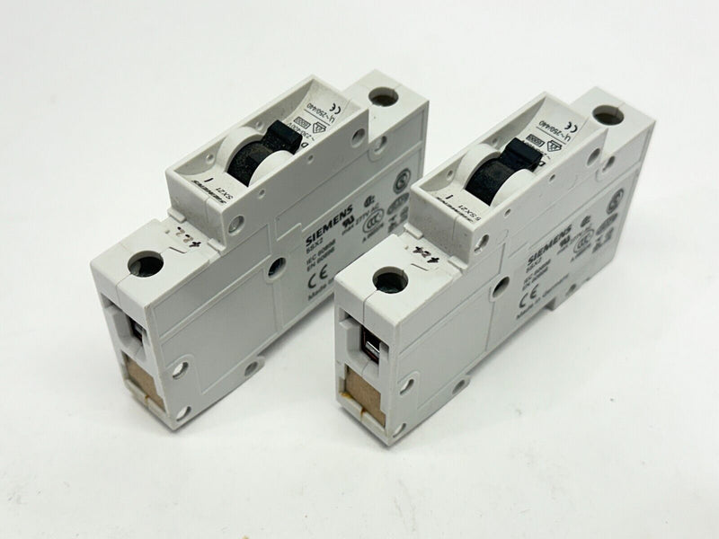 Siemens 5SX2101-8 Circuit Breaker 1-Pole 1A 230/400V LOT OF 2 - Maverick Industrial Sales