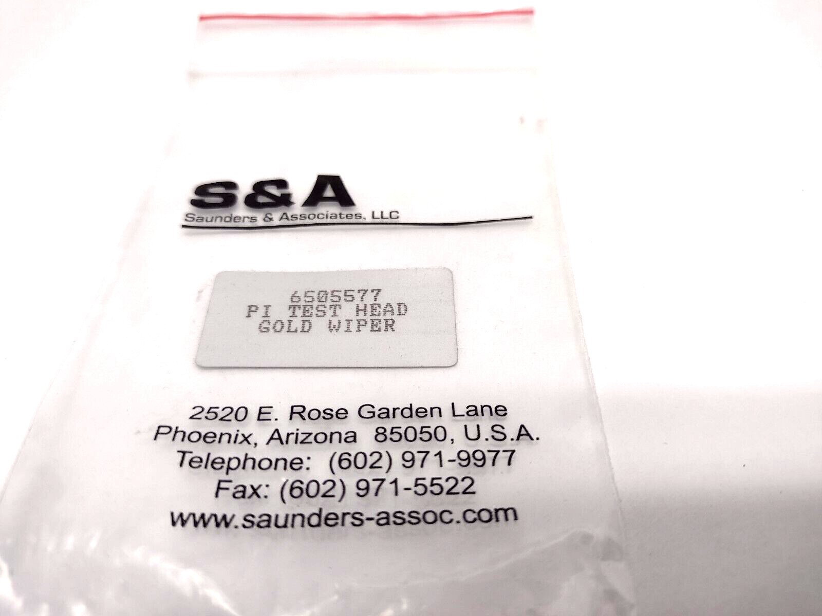 Saunders and Associates 6505577 PI Test Head Gold Wiper - Maverick Industrial Sales