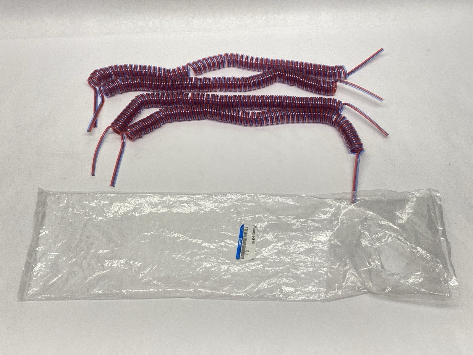 SMC TCU0425-2-CW-X60 Polyurethane Coil Tubing 2 Tube Blue/Red LOT OF 4 - Maverick Industrial Sales