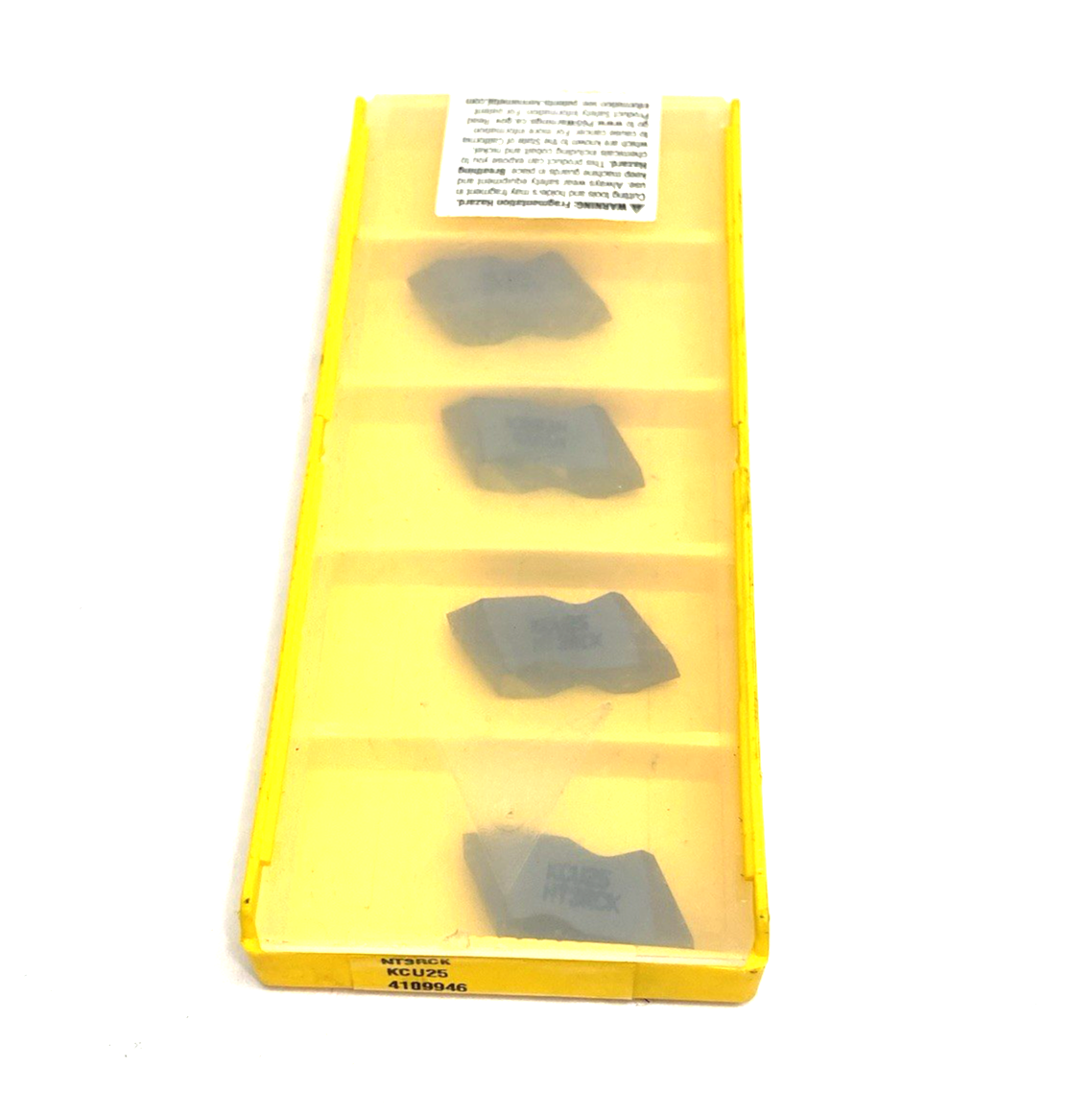 4109946 | Kennametal Top Notch™ Threading Inserts NT3RCK PKG OF 4 - New – Open box - Maverick Industrial Sales