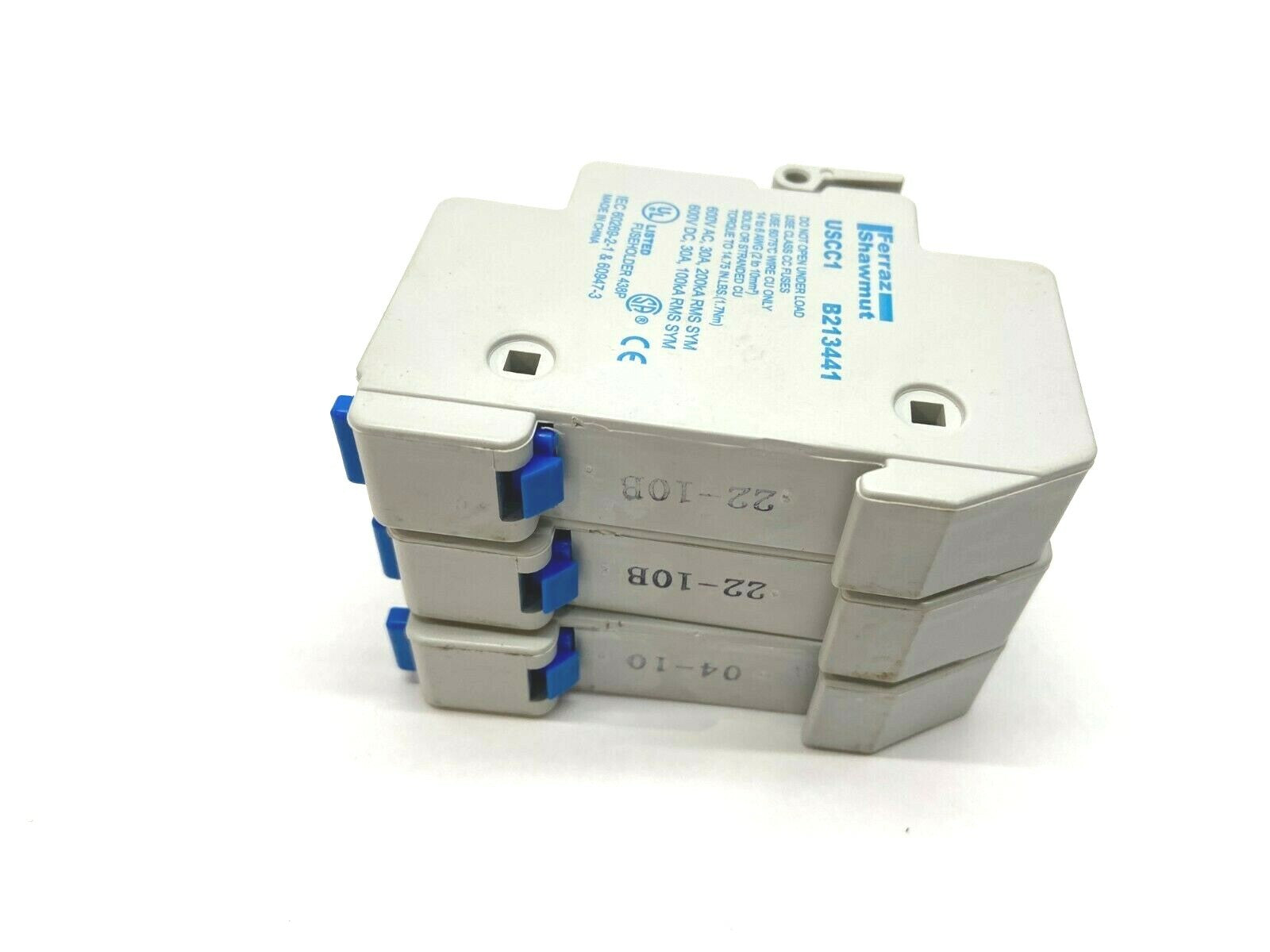 USCC1 | Ferraz Shawmut Ultra Safe Fuse Holder LOT OF 3 - Used - Maverick Industrial Sales