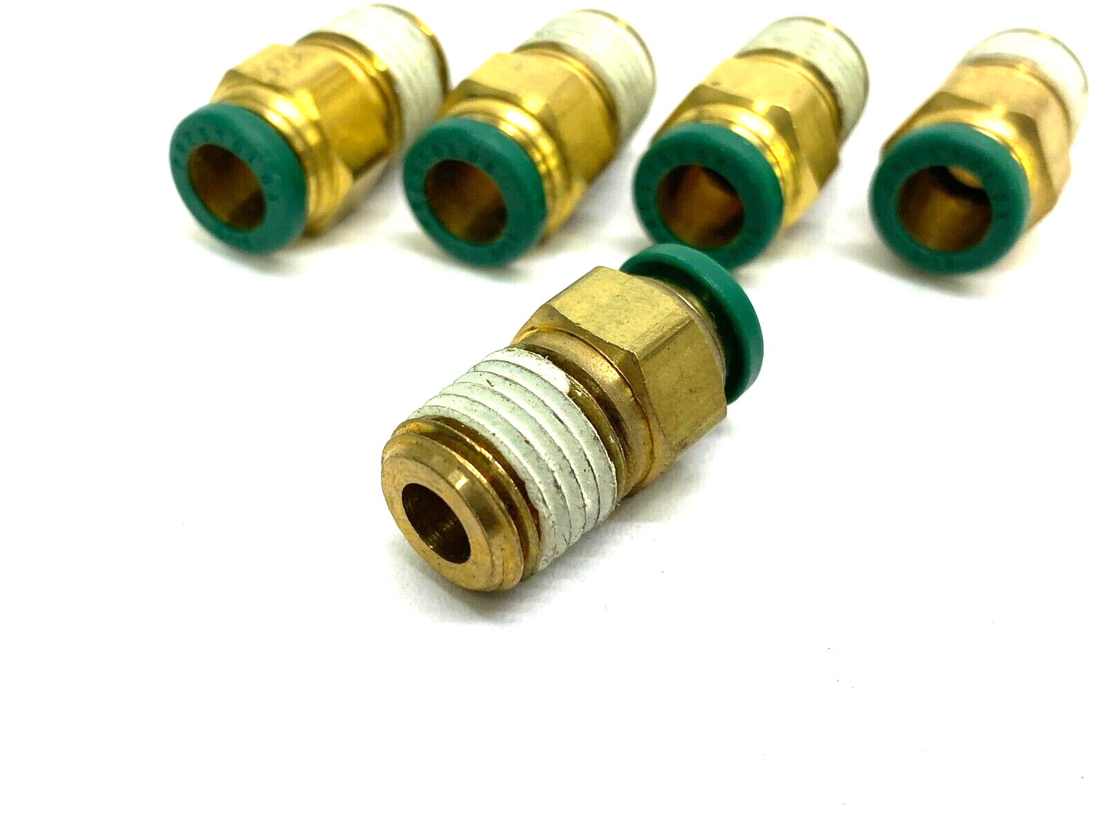 Parker W68PL-5-4 Prestolok Push-to-Connect Fitting 5/16" OD 1/4" NPT LOT OF 5 - Maverick Industrial Sales
