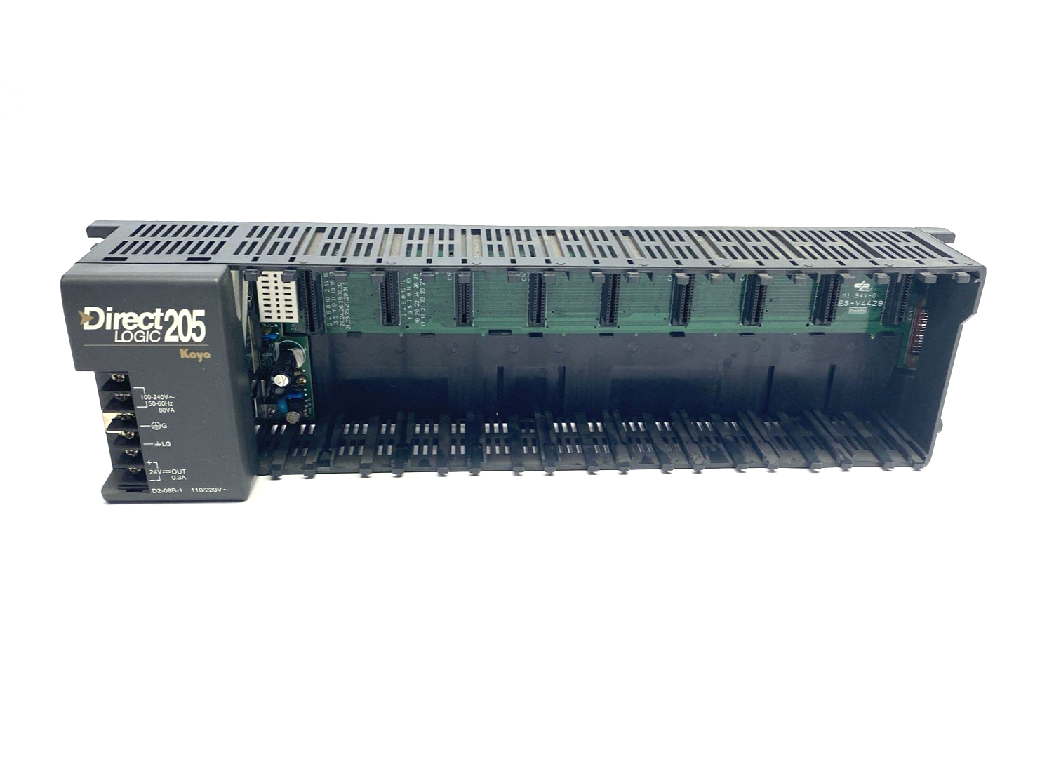 D2-09B-1 | Automation Direct DirectLOGIC DL205 I/O Module Base, 9-Slot 110-220VAC - Used - Maverick Industrial Sales