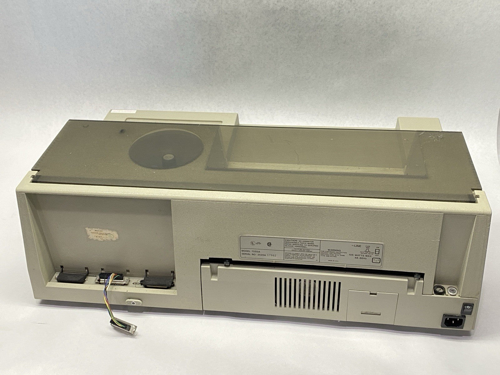 7550A | Hewlett Packard HP Graphics Plotter DAMAGED SCREEN - For parts or not working - Maverick Industrial Sales