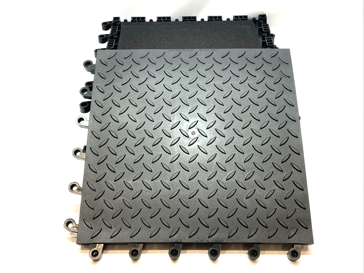 Wearwell 599.78x18x18BK-CS10 ErgoDeck Max Diamond Plate 7/8x18x18 LOT OF 6 - Maverick Industrial Sales