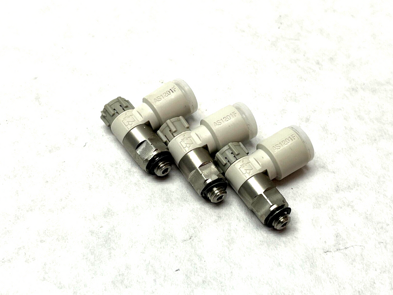 SMC AS1201F-M5-07A Speed Control Fitting LOT OF 3 - Maverick Industrial Sales