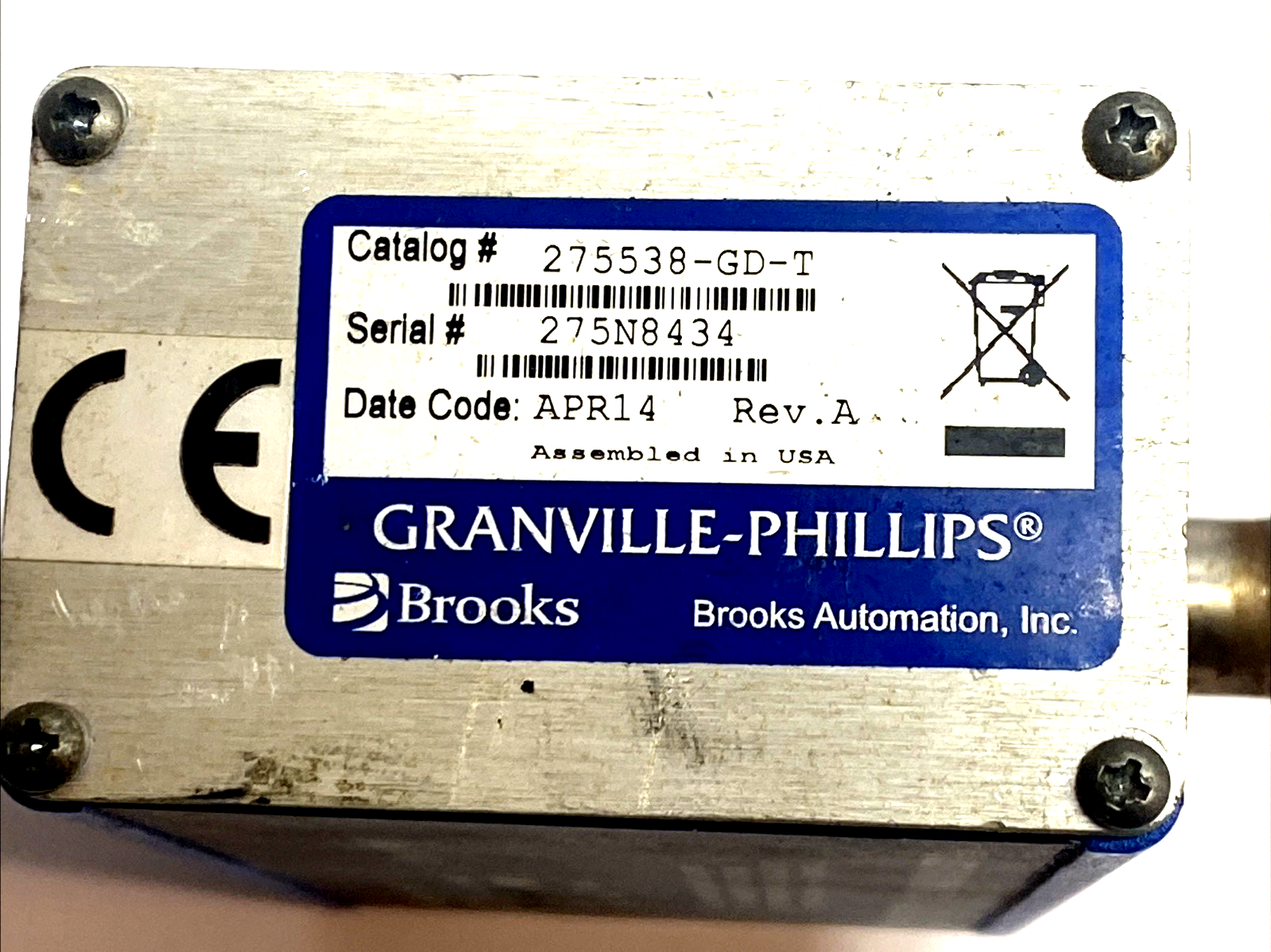 275538-GD-T | Granville-Phillips Mini-Convectron Vacuum Transducer - For parts or not working - Maverick Industrial Sales