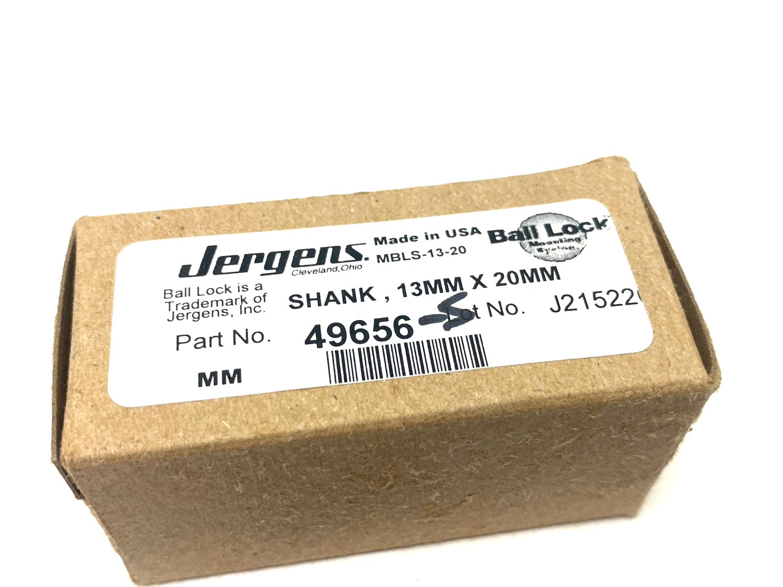 Jergens 49656-S Ball Lock Fast-Acting Shank 13mm x 20mm - Maverick Industrial Sales