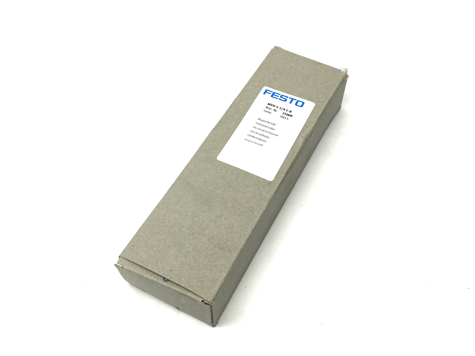Festo MVH-5-1/4-L-B Solenoid Valve 5/2-way Monostable, 31009 - Maverick Industrial Sales