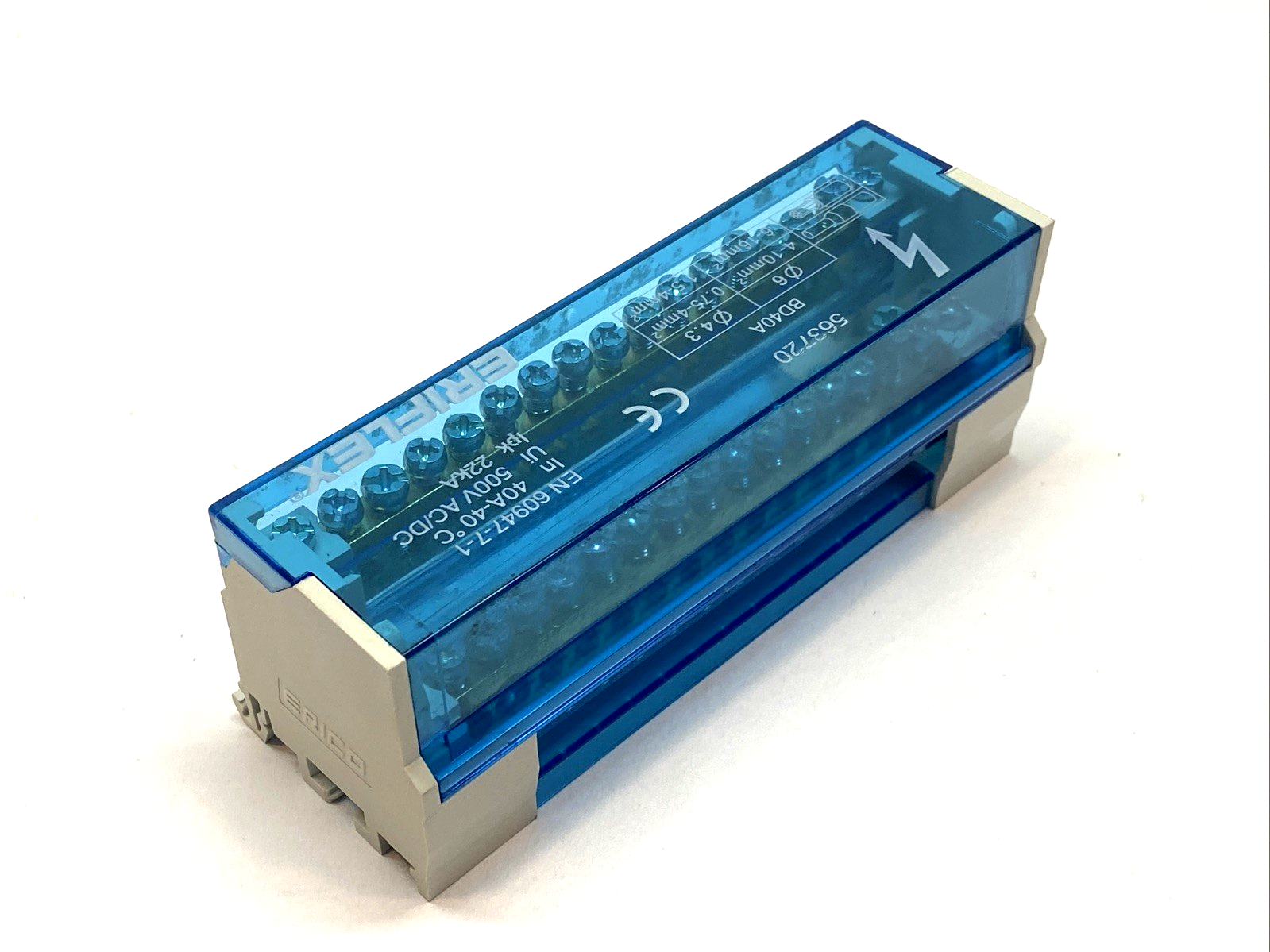 563720 | nVent ERIFLEX BD-40A Two Pole Distribution Block 40A 500V - Used - Maverick Industrial Sales