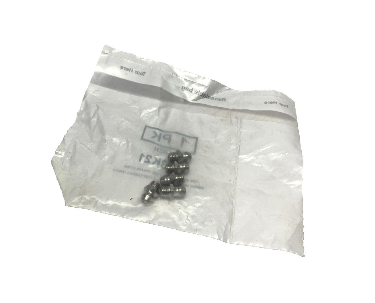 1293K21 303 SS Grease Fitting, Straight, 1/4"-28 SAE-LT Male, 17/32" Tall 5-PACK - Maverick Industrial Sales