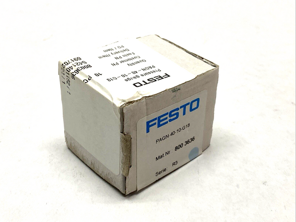 Festo PAGN-40-10-G18 Pressure Gauge 8003636 - Maverick Industrial Sales