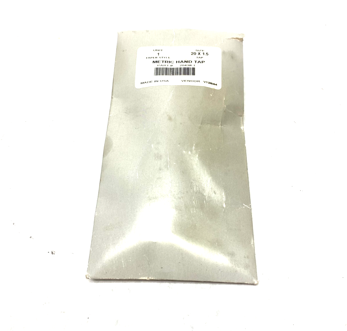 20438-T Straight Flute Hand Tap M20x1.50 Taper D6 Bright High Speed Steel 4-Flu - New – Open box - Maverick Industrial Sales