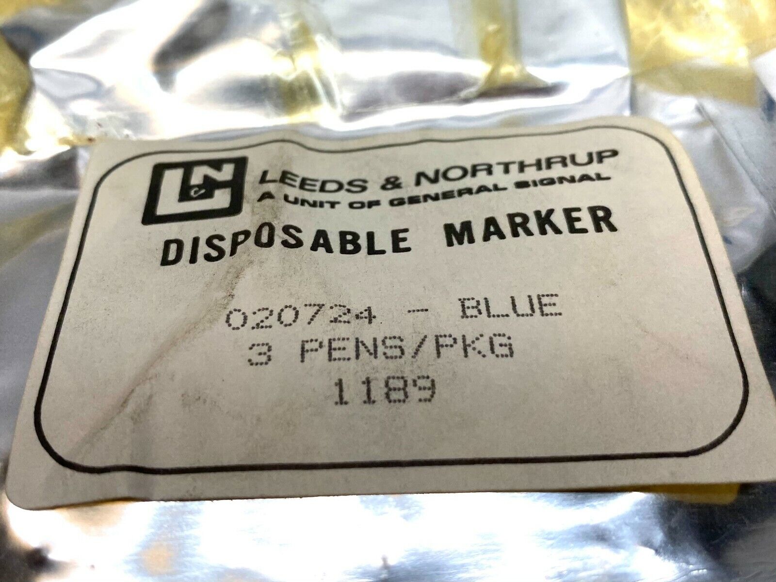 Leeds & Northrup 020724 Disposable Markers Blue PKG OF 3 - Maverick Industrial Sales