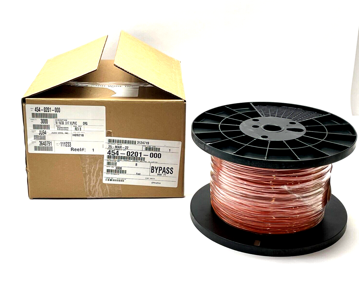 Judd Wire H09218 Lead Wire 18AWG 300V Orange 3000ft Length - Maverick Industrial Sales