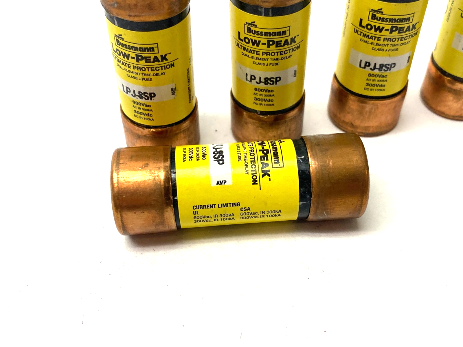 Bussmann LPJ-8SP Low-Peak Time-Delay Dual Element Fuse Class J LOT OF 5 - Maverick Industrial Sales