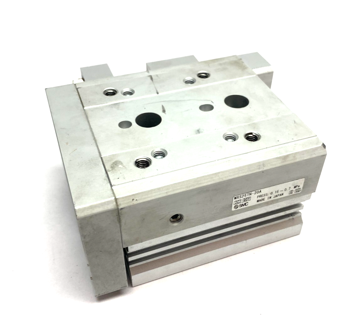 SMC MXS25TN-20A Guided Slide Table Cylinder 20mm Stroke 25mm Bore - Maverick Industrial Sales